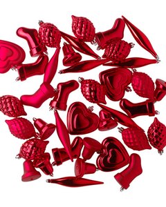 赤 オーナメント 36個セット